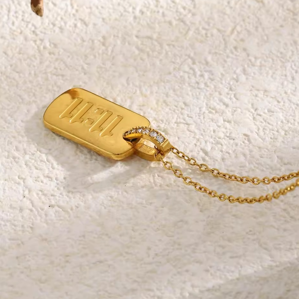 Gold Angel Number 11:11 Necklace – Minimalist Lucky Pendant - Picture 7 of 10